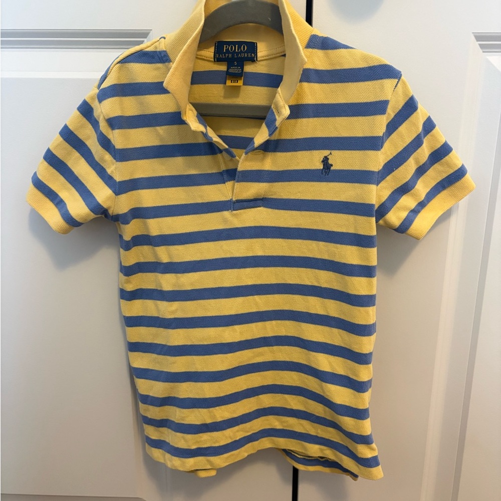 Polo by Ralph Lauren Yellow and Blue Striped Polo